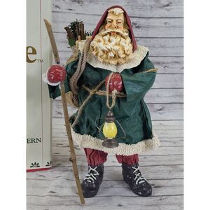 VTG Holly Tree Santa With Lantern Figure  11 1/2" Tall‎